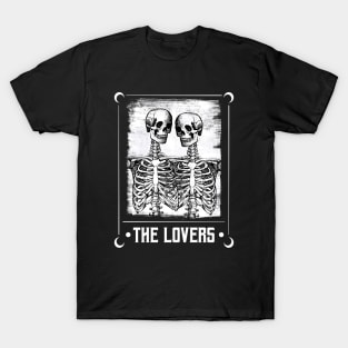 The Lovers Skeleton Tarot Card • Goth T-Shirt